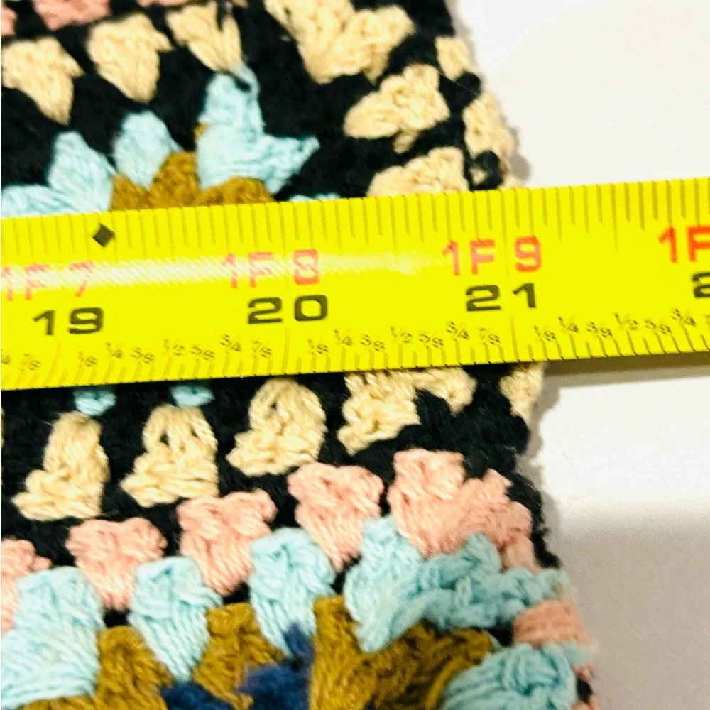 Vintage boho crochet granny square hobo bag crossbody purse